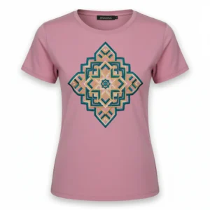 T-shirt rose marocain moderne pour femme – Atlasoul