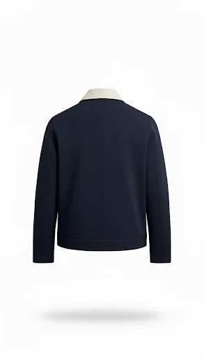 Veste marocaine moderne pour homme bleu et beige – Atlasoul